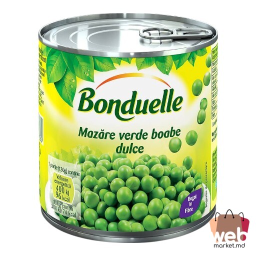 Mazăre verde conservată Vapeur 425ml /265g BONDUELLE