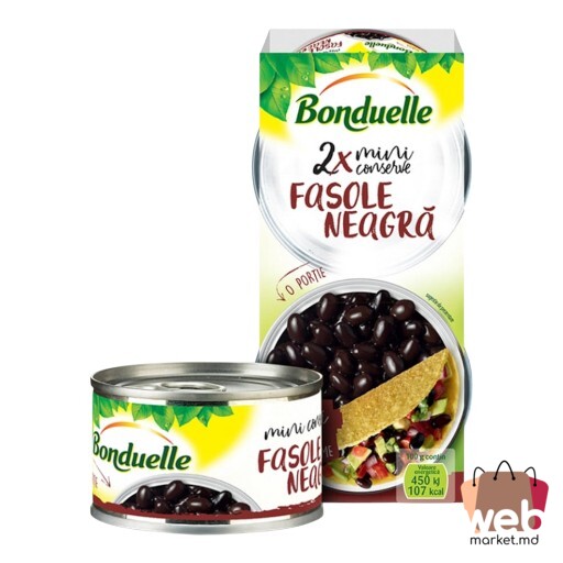 Fasole neagră 2buc. x100g BONDUELLE