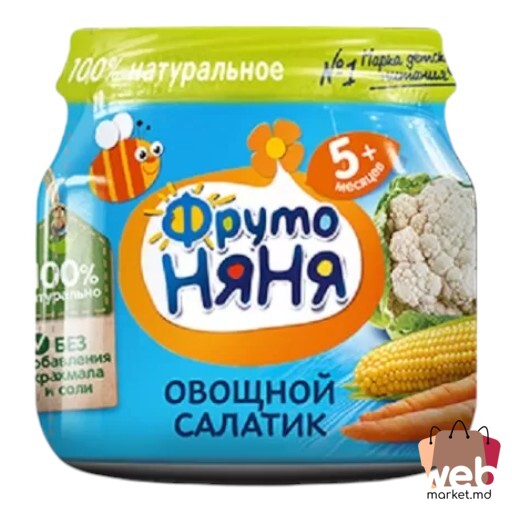 Piure conopidă /porumb /morcov 80g FRUTONEANEA