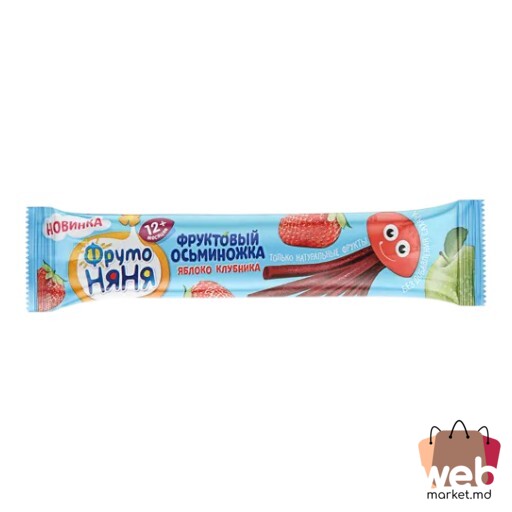 Bucăți de fructe caracatiță măr /căpșună 16g FRUTONEANEA