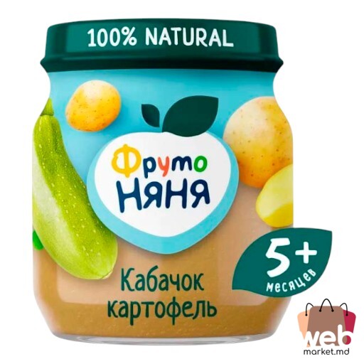 Piure dovlecel /cartofi (5+ luni) 110g FRUTONEANEA