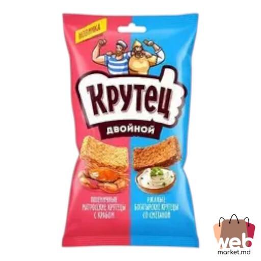 Pesmeți gust de crab /smântână 100g KRUTEȚ