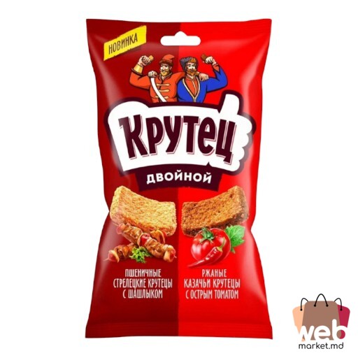 Pesmeți gust de frigărui /roșii spicy 100g KRUTEȚ