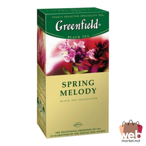 Ceai negru cu plante  Spring Melody 25pac. x1.5g GREENFIELD