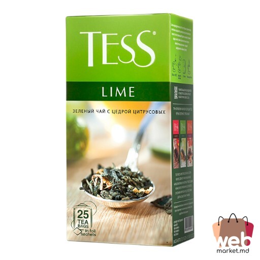 Ceai verde aromatizat lime 25pac. x1.5g TESS