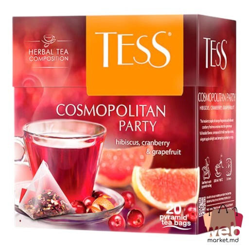 Ceai din plante cu fructe Cosmopolitan Party 20pac. x2g TESS