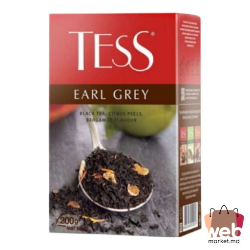 Ceai negru aromatizat Earl Grey 200g TESS