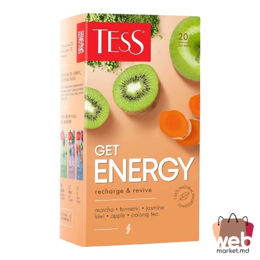 Ceai verde aromatizat Get Energy 20pac. x1.5g TESS