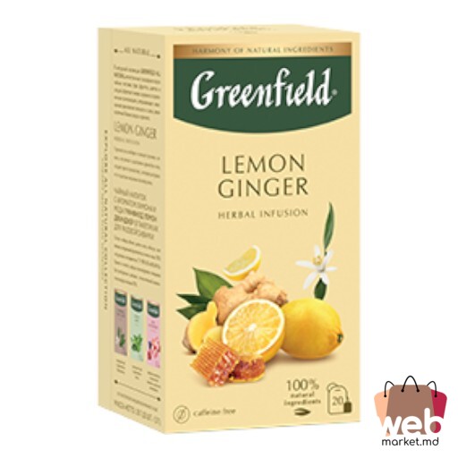 Ceai din plante cu fructe lamaie/ ghimbir 20pac. x1.5g GREENFIELD