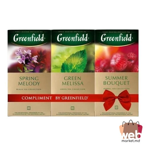 Ceai negru 25pac. x3g  2 +1 gratis GREENFIELD
