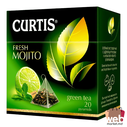 Ceai verde cu fructe Fresh Mojito 20pac. CURTIS