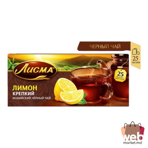 Ceai negru Tare lămâie 25pac. x1.5g LISMA