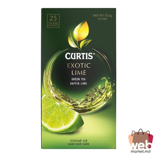 Ceai verde cu fructe Exotic Lime 25pac. x1.5g CURTIS