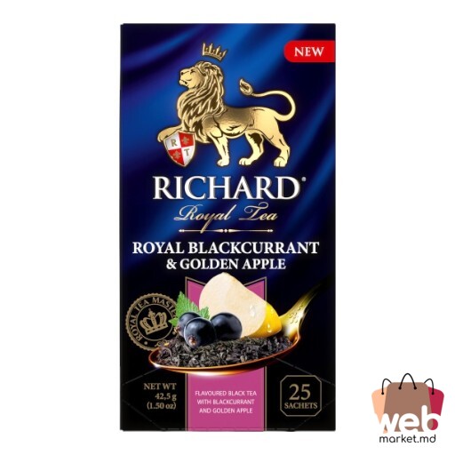 Ceai negru cu fructe Royal coacăză neagră /măr auriu 25pac. x1.7g RICHARD