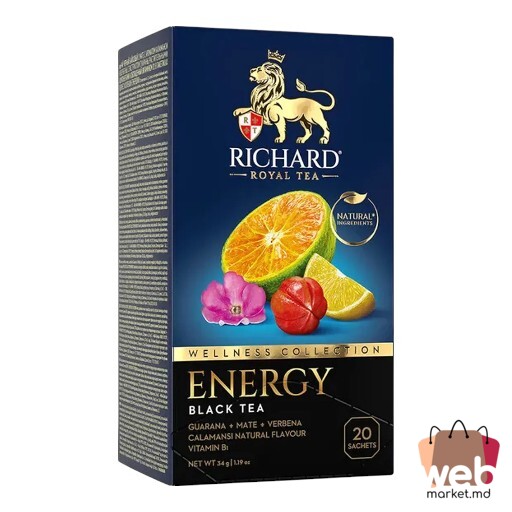 Ceai negru cu plante Wellness Energy 20pac. x1.7g RICHARD