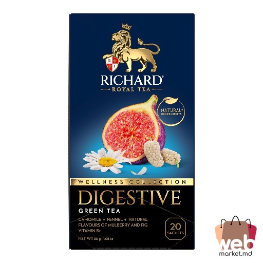 Ceai verde cu plante Wellness Digestive 20pac. x1.7g RICHARD