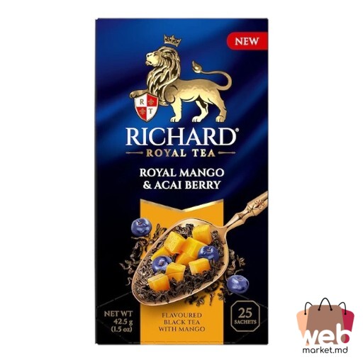 Ceai negru cu fructe Royal mango /acai 25pac. x1.7g RICHARD