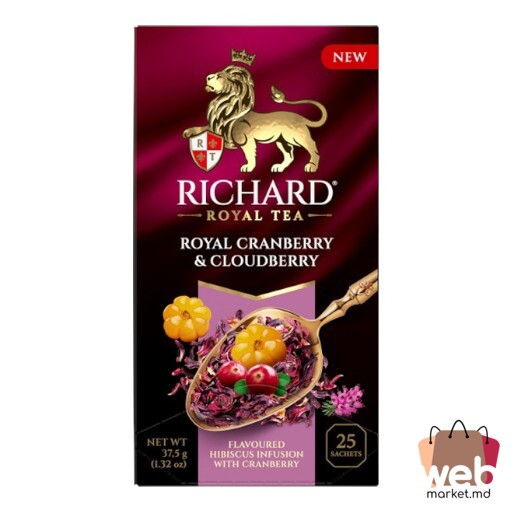 Ceai din plante cu fructe Royal merișor /norului 25pac. x1.7g RICHARD