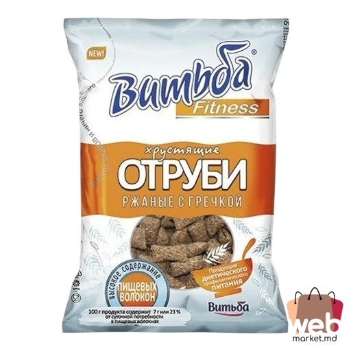 Tărâțe cu secară /hrișcă 130g VITIBA