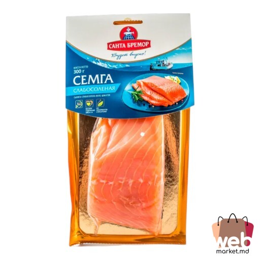 Pește sărat somon file ușor bucăți 300g SANTA BREMOR
