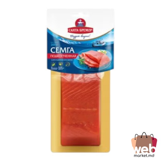 Pește afumat somon file ușor bucăți 200g SANTA BREMOR