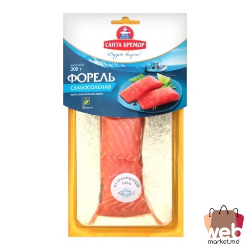 Pește sărat ușor păstrăv file selectat 200g SANTA BREMOR