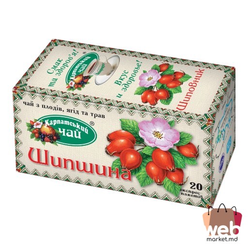 Ceai din plante cu fructe măceș 20pac. x2g CARPAȚII