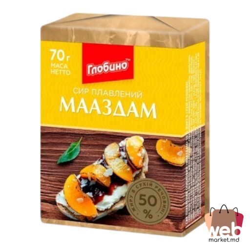 Cașcaval topit Maasdam 50% 70g GLOBINO