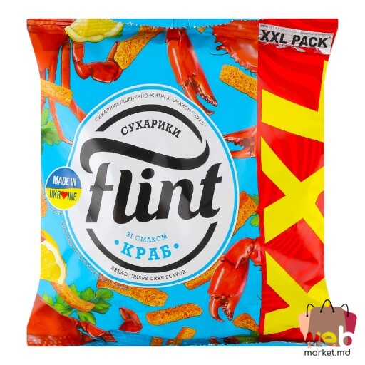 Pesmeți gust crab 150g FLINT