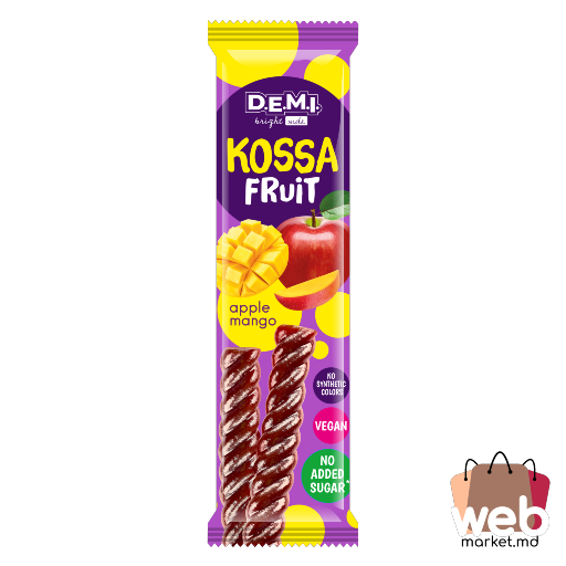 Pastilă de fructe Kossa Fruit cu suc de mere /mango 15g DEMI