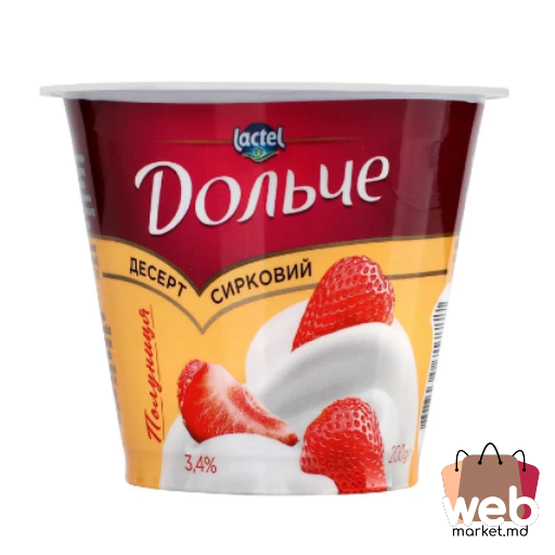 Desert de brânză căpșună 3.4% 200g DOLCE