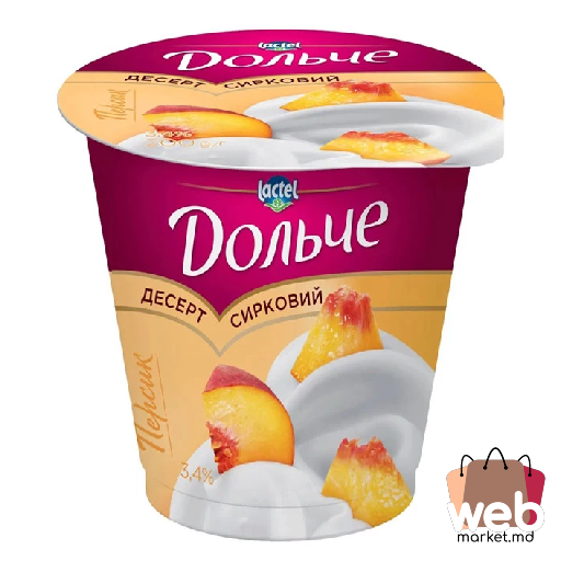 Desert de brânză piersici 3.4% 200g DOLCE