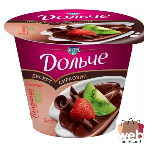 Desert de brânză căpșună /kiwi /ciocolată 3.4% 200g DOLCE