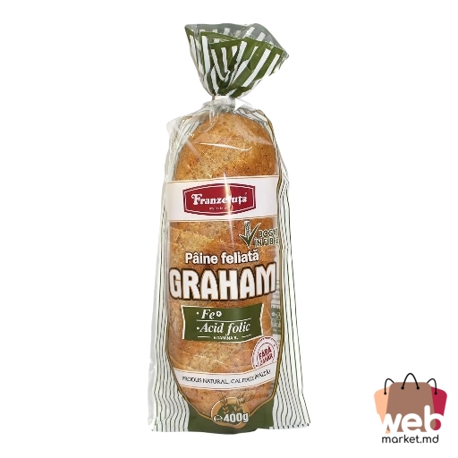 Pâine de grâu graham tăiată 400g FRANZELUȚA