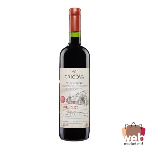 Vin roșu sec Cabernet 2000 Colecție 12% 750ml CRICOVA