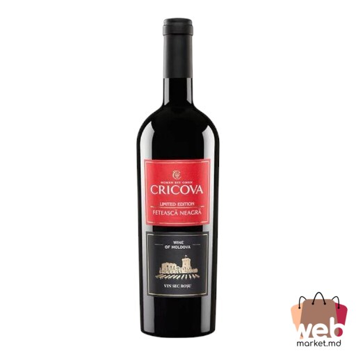 Vin roșu sec Fetească Neagră 12% 750ml CRICOVA