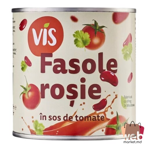 Fasole albe în sos de roșii 410g /205g VIS
