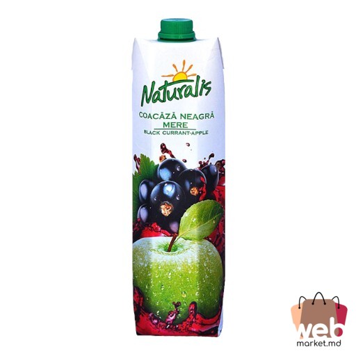 Băutură cu suc mere /coacăză neagră 1L NATURALIS