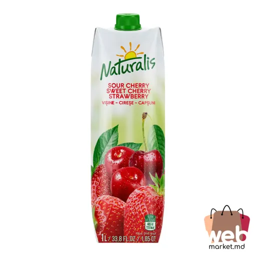 Băutură cu suc vișină /cireșe /căpșună 1L NATURALIS