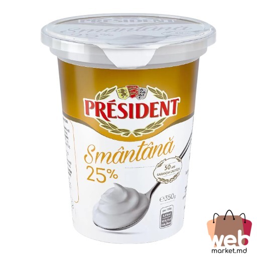 Smântână 25% 350g PRESIDENT
