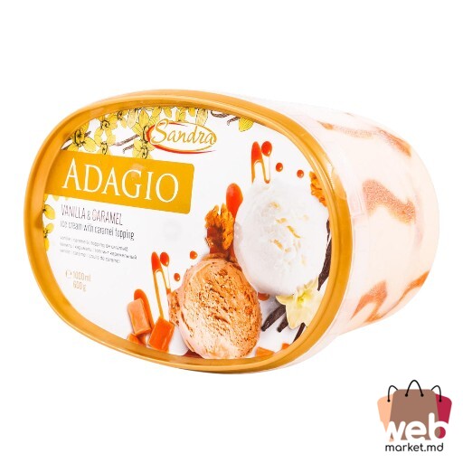 Înghețată Adagio vanilie /caramel 1L SANDRA