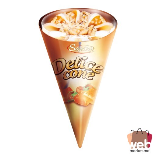 Înghețată Delice cone vanilie caps 200ml SANDRA