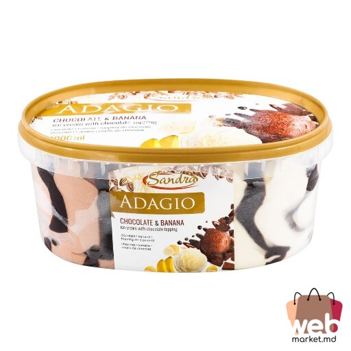Înghețată ciocolată/ banană Adagio 1L SANDRA