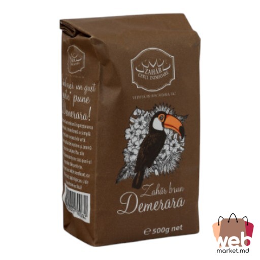 Zahăr brun Demerara 500g CINCI INIMIOARE