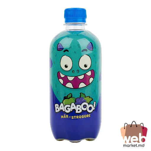 Băutură carbogazoasă cu suc măr /strugure 500ml BAGABOO