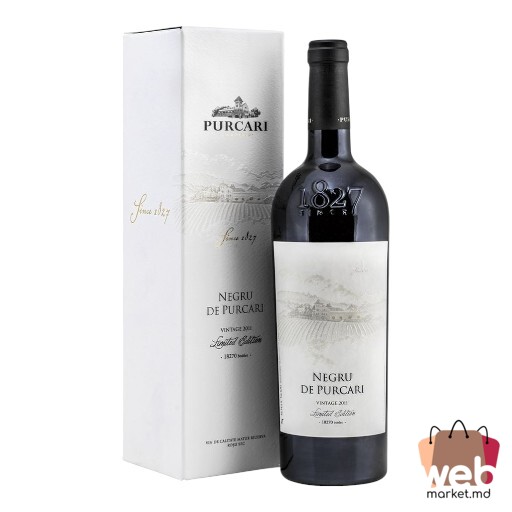 Vin roșu sec de calitate rezervă 12% 750ml NEGRU DE PURCARI