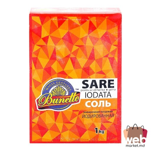 Sare gemă iodată 1kg peliculă BUNETTO
