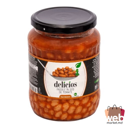 Fasole albe în sos de roșii 720ml /710g DELICIOS