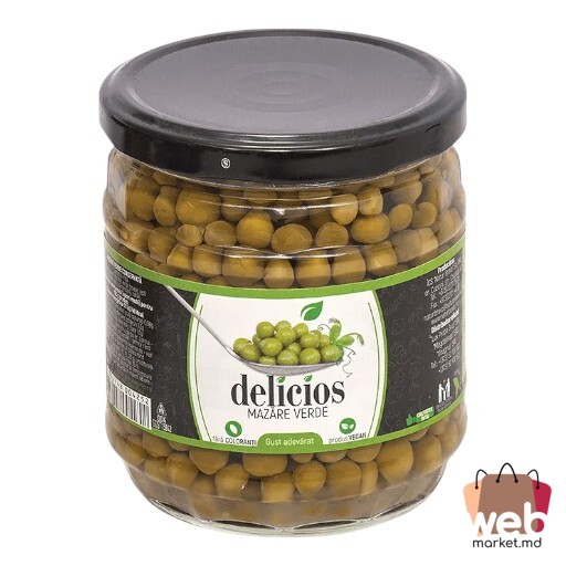 Mazăre conservată 430ml /290g DELICIOS