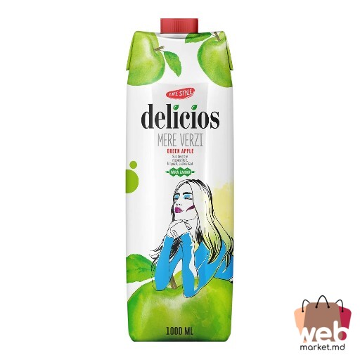Suc mere fără zahăr 1L DELICIOS